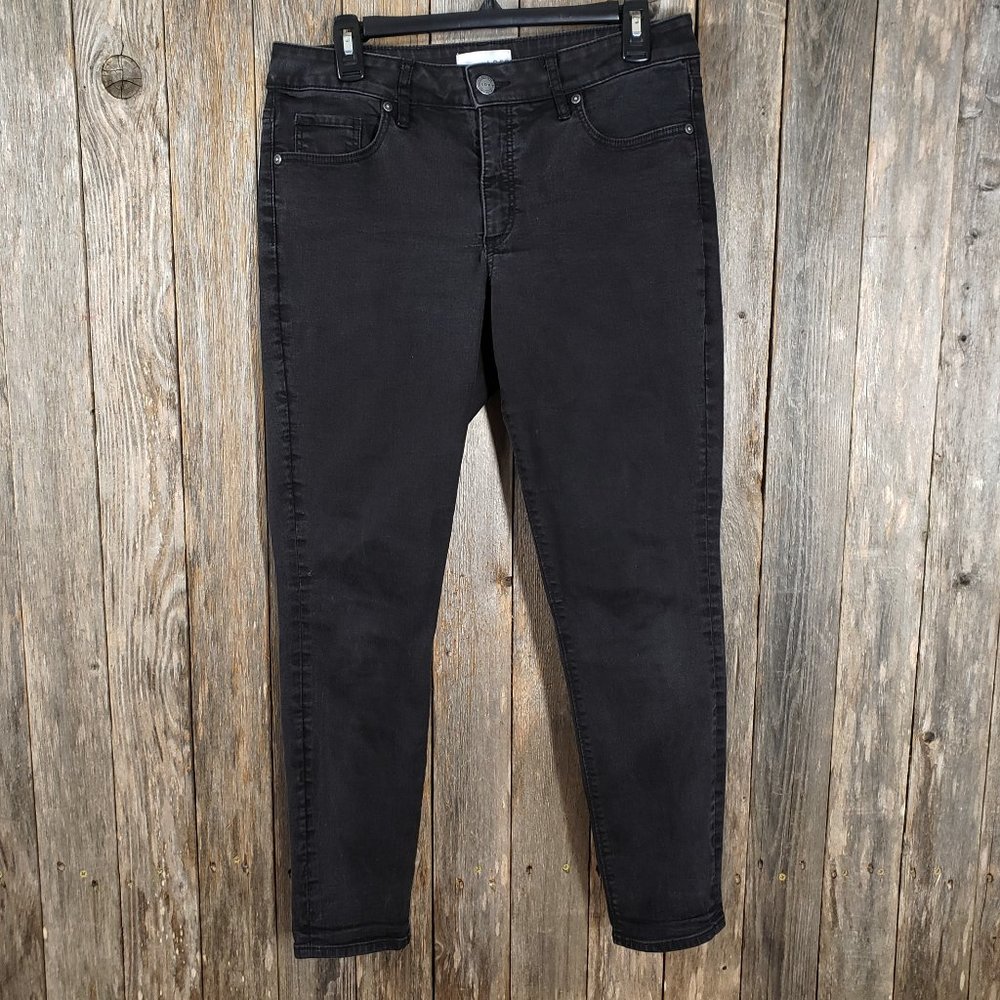 Loft 8 29 Women's Black Curvy Skinny Jeans Mid Rise Ankle